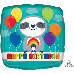 41290 Birthday Sloth With Rainbow