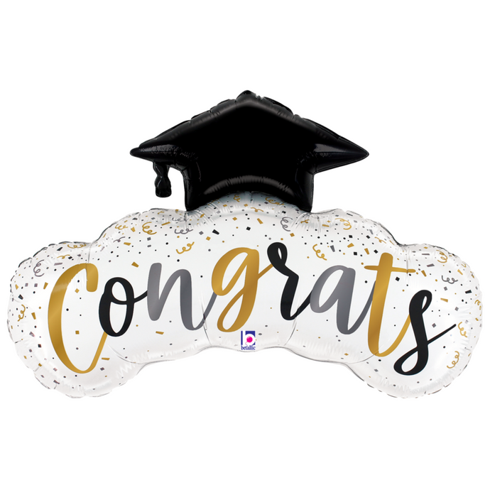 25177 Satin Congrats Confetti Grad