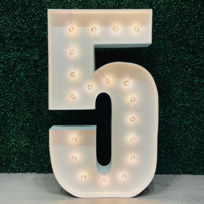 4ft Marquee Number 5 Rental