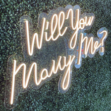 Load image into Gallery viewer, Will You Marry Me? Script Neon Sign Rental
