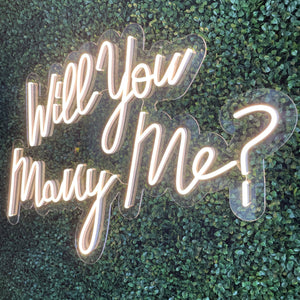Will You Marry Me? Script Neon Sign Rental