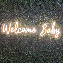 Load image into Gallery viewer, Welcome Baby Neon Sign Rental - White
