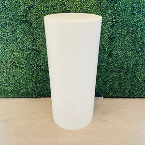 42in Round Plinth Rental - White