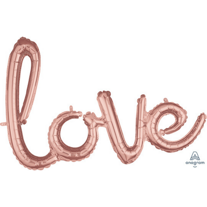 41116 Script Phrase Rose Gold Love