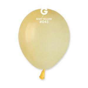054316 Gemar Macaron Baby Yellow 5" Round (100ct)