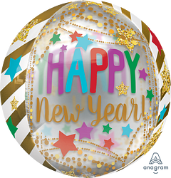 36045 HNY Gold Streamers & Stars