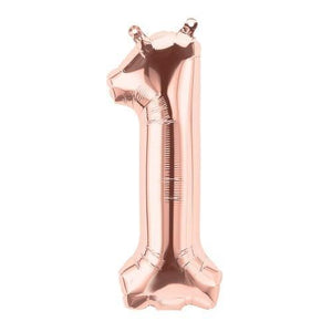 59103 Air Fill Number "1" Rose Gold 16in