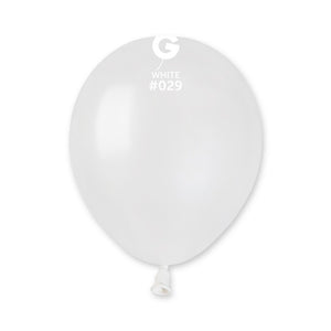 052916 Gemar Metallic White 5" Round (100ct)